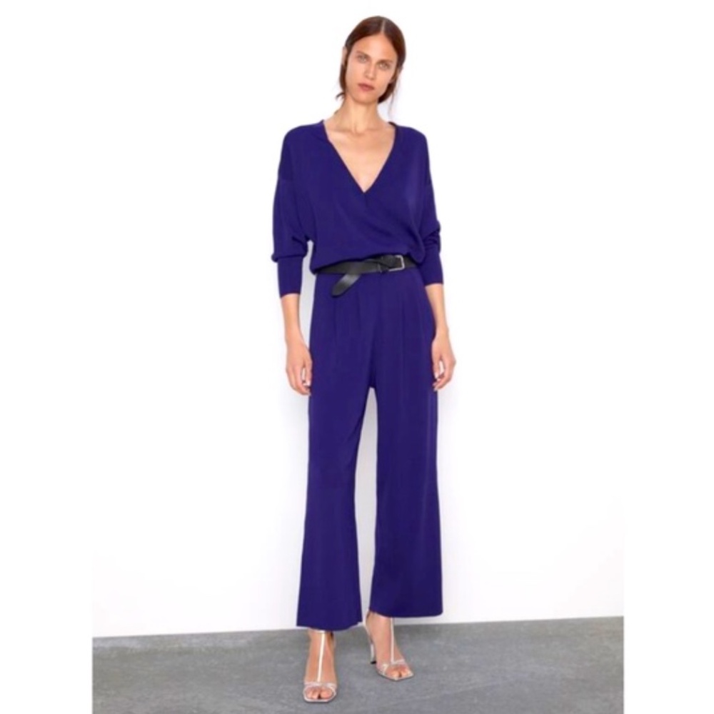 NWT Zara Purple Knit Jumpsuit